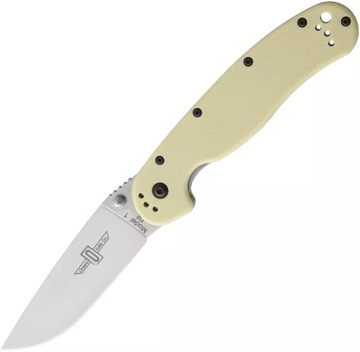 Nóż Ontario RAT-1 D2 Folder Silver Plain Tan - 8867TN