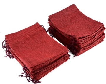 КРАСНЫЙ ДЖУТОВЫЙ ПОДАРОЧНЫЙ СУМОК 15 Х 20 см