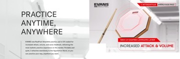 Эванс RF10G-AT Атака. Система крепления штатива Practice Pad Evans