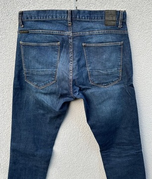 ZARA MAN 42 stylowe granatowe spodnie jeansowe