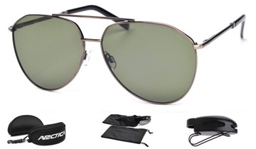 OKULARY ARCTICA S-326B AVIATORY PILOTKI POLARYZACJA + GRATISY