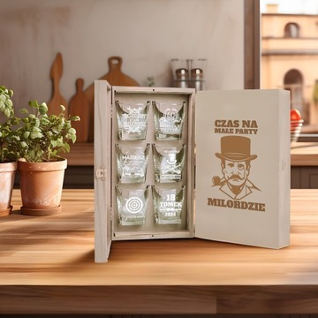 БОКАЛА ДЛЯ ВИСКИ 6 ШТ. В КОРОБКЕ ПОДАРОК ​​НА ДЕНЬ РОЖДЕНИЯ ИМЯ ГРАВИРОВКА ИМЯ