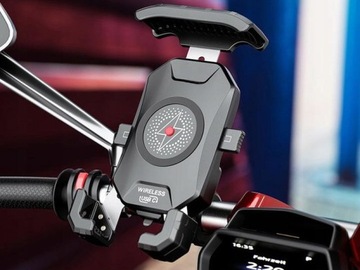 Держатель для мотоцикла Индуктивное зарядное устройство USB-C 15 Вт
