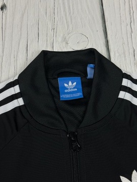 ADIDAS ORIGINALS Bluza Track Rozpinana Damska Duże Logo na Plecach r. XS