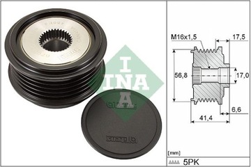 ALTERNÁTOR - SPOJKA JEDNOSMĚR SCHAEFFLER INA 535 0071 30