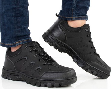 TREKKINGOWE CZARNE MĘSKIE BUTY SPORTOWE 42