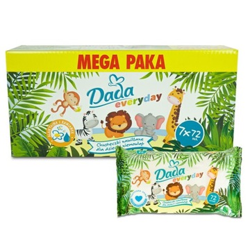 Chusteczki nawilżane Dada Everyday Mega Paka 7x72
