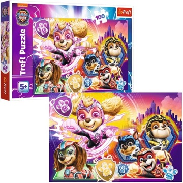 PUZZLE 100 EL PSI PATROL POZNAJ MIGHTY PUPS PIESKI TREFL