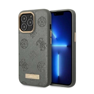 Etui Guess Peony Logo Plate do iPhone 13 Pro Max