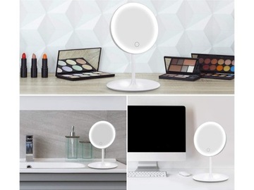 КОСМЕТИЧЕСКОЕ ЗЕРКАЛО ДЛЯ МАКИЯЖА СО СВЕТОДИОДНОЙ ПОДСВЕТКОЙ КРУГЛОЕ КРУГЛОЕ