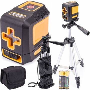 POZIOMICA LASEROWA LASER KRZYŻOWY PM-PLK-120RT + STATYW I FUTERAŁ POWERMAT
