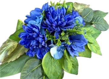 PIĘKNY DUŻY KOMPLET Wiązanka Bukiet Stroik Sztuczne KWIATY na Cmentarz Grób