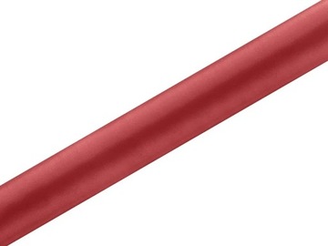 Satyna na rolce ozdobna gładka czerwona 16cm x 9m