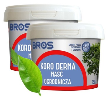 Maść ogrodnicza do ran drzew krzewów szczepień Koro Derma BROS 350g x 2szt.