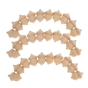 30pcs WOOD WOODEN ACORNS Acorns DIY