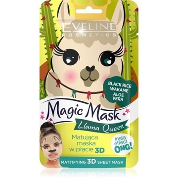 Eveline 3D Llama Queen Matująca maska w płacie