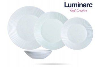 Serwis obiadowy 24-el. Harena biała LUMINARC