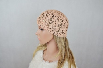 CZAPKA SZYDEŁKOWA HAND MADE ORANGE