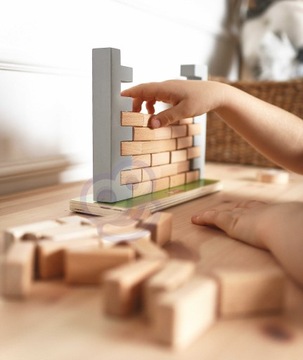 СЕМЕЙНАЯ ИГРА НАВЫКИ «ПАДАЮЩАЯ КУРИЦА» ДЕРЕВЯННЫЕ БЛОКИ СЕМЕЙНЫЙ НАБОР