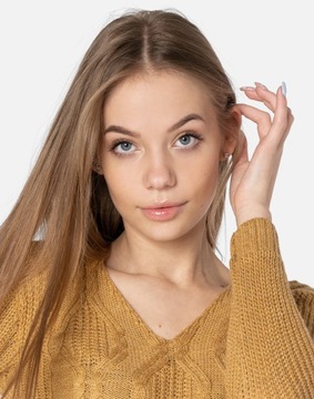 Легкий женский свитер с v-образным вырезом SD03-03 медовый