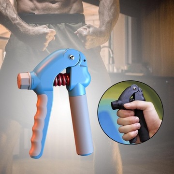 Тренажер для пальцев, тренажерный зал, захват для рук, регулируемая силовая тренировка, синяя ручка