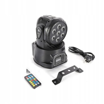 7×10W RGBW 4W1 LED DMX512 GŁOWA RUCHOMA