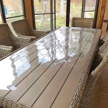 Мягкая защитная пленка стеклянного коврика для столешницы стола 1,5 мм 90X160 стола