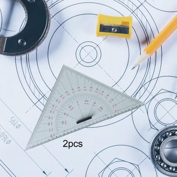 Треугольная линейка для рисования схем. Профессиональная равнобедренная линейка с крупным масштабом.
