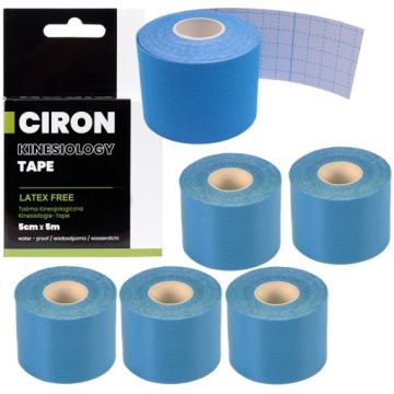 5x TEJPY кинезиологическая лента CIRON 5м самоклеящаяся кинезиологическая лента