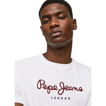 PEPE JEANS KOSZULKA MĘSKA T-SHIRT BIAŁA r. L