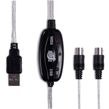 MIDI IN - MIDI OUT USB-адаптер ИНТЕРФЕЙС 5 DIN 16-канальный адаптерный кабель