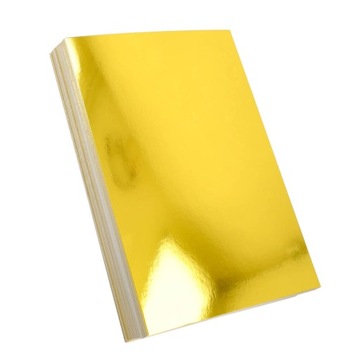 Ryza Papieru A4 Papier Dekoracyjny Lustrzany Mirror Złoty Arkusz 100szt