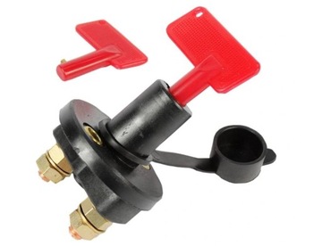 HEBEL GŁÓWNY WYŁĄCZNIK PRĄDU AKUMULATORA RYGIEL 12V 24V 300A Z 2 KLUCZYKAMI