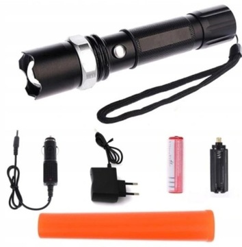 LATARKA Policyjna SWAT LED CREE XM-L ZOOM Nakładka