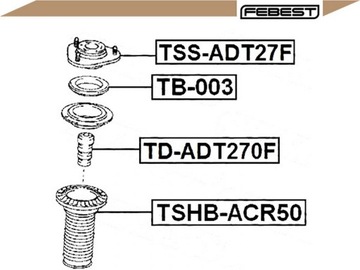 LOŽISKO TLUMIČE LEXUS HS250H ANF10 2009.07- [