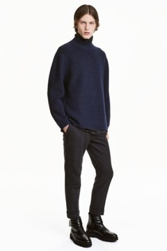 H&M HM PREMIUM Wełniany półgolf sweter XS