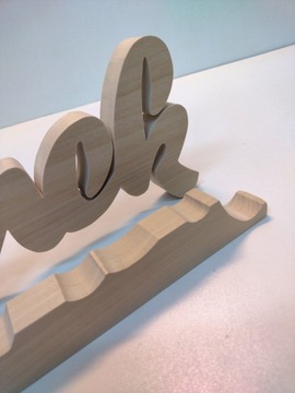 Janek Imię dziecka Napis z drewna 40cm litera 3D napisy drewniane