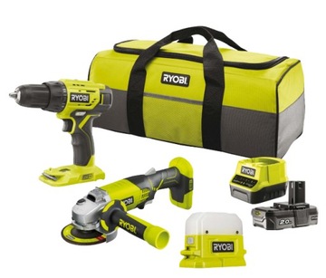 RYOBI ZESTAW WKRĘTARKA UDAROWA, SZLIFIERKA RCK183F-120S