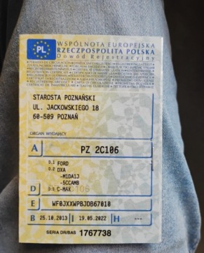 Ford C-MAX II Minivan 1.0 EcoBoost 125KM 2013 Ford C-MAX 2013r, 1.0 Benzyna. Delikatnie przetarty lewy bok. Jezdzi., zdjęcie 28