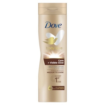 Dove Body Love Care+Visible Glow Balsam brązujący ciemny 250 ml