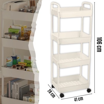 Кухонная тележка СТОЛ НА КОЛЕСАХ 4-ЯРУСНАЯ ТЕЛЕЖКА С ЗАМКОМ НА КОЛЕСАХ