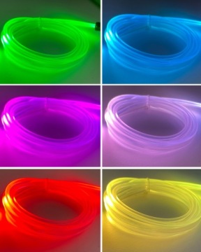 EL WIRE RGB COLORS 7in1 ВНУТРЕННЕЕ ОСВЕЩЕНИЕ АВТОМОБИЛЯ LED USB 5м