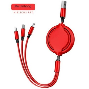 do ładowania teleskopowy 3 w 1 kabel do przesyłani