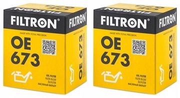 2× FILTRON OE 673 FILTR OLEJE