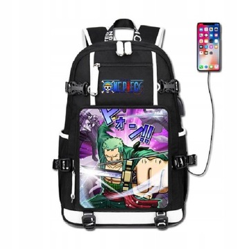 Plecakone kawałek USB ładowanie plecak anime luffy