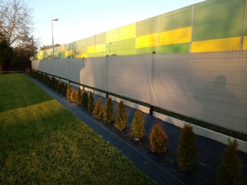 ЗАТЕНИВАЮЩАЯ СЕТКА 95% МАСКИРУЮЩАЯ 1,5х10м ПОКРЫТИЕ ЗАБОРА СЕРОЕ +УФ