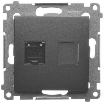 SIMON 54 GNIAZDO KOMPUTEROWE RJ45 CZARNY MAT D61.01/49