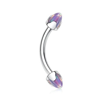 1 Pcs F136 Titanium Opal Pointed Conical Head Earrings 16G Internal Thread