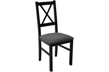 MODNY ZESTAW Stół okrągły z 4 krzesłami CZARNY/DĄB