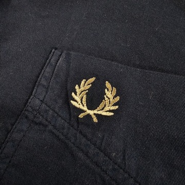 Koszula z Długim Rękawem FRED PERRY Casual Męska Granatowa L